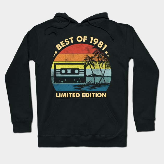 Best Of 1981 Made In 1981 42nd Birthday Gift 42 Year Old Vintage Hoodie by myreed